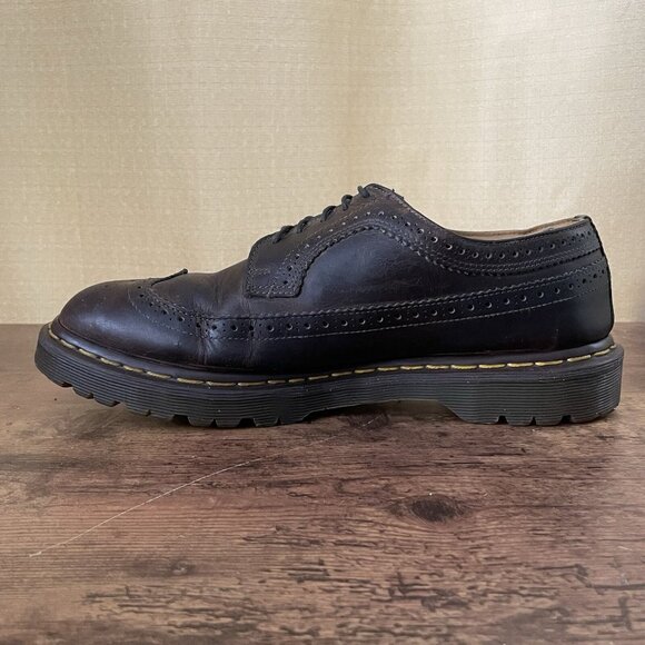 Vintage Dr Martens Mens Oxford Shoe US 11 Brown Leather Wingtip Made in England main image 9